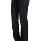 Costume National Gray Cotton Slim Flared Jeans