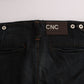 Costume National Gray Cotton Slim Flared Jeans