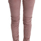 Ermanno Scervino Pink Velvet Cropped Casual Pants
