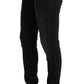 Acht Black Denim Cotton Bottoms Slim Fit Jeans