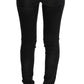 Acht Black Denim Cotton Bottoms Slim Fit Jeans
