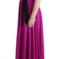 Dolce & Gabbana Pink Silk Stretch Shift Long Dress