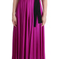 Dolce & Gabbana Pink Silk Stretch Shift Long Dress