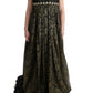 Dolce & Gabbana Black Yellow Crystal Lace Shift Dress