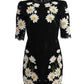 Dolce & Gabbana Black Floral Lace Chamomile Sicily Dress