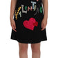Dolce & Gabbana Black San Valentino Crystal Shift Dress