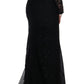 Dolce & Gabbana Black Floral Sheath Dress