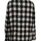Dolce & Gabbana Black White Wool Knitted Crystal Jacket