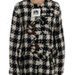 Dolce & Gabbana Black White Wool Knitted Crystal Jacket