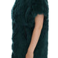 Dolce & Gabbana Green Alpaca Fur Vest Sleeveless Jacket