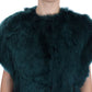 Dolce & Gabbana Green Alpaca Fur Vest Sleeveless Jacket
