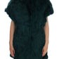 Dolce & Gabbana Green Alpaca Fur Vest Sleeveless Jacket