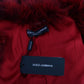 Dolce & Gabbana Red Coyote Fur Sleeveless Coat Jacket