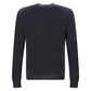 Fendi Grey Wool Logo Details Sweater