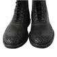 Bottega Veneta Bottega Veneta Men's Dark Gray Leather Side Zipper Boots