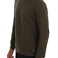 Daniele Alessandrini Green Pullover Hodded Cotton Sweater