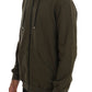 Daniele Alessandrini Green Full Zipper Hodded Cotton Sweater