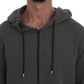 Daniele Alessandrini Green Full Zipper Hodded Cotton Sweater