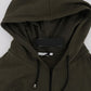 Daniele Alessandrini Green Full Zipper Hodded Cotton Sweater