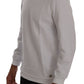Daniele Alessandrini White Pullover Hodded Cotton Sweater