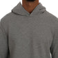 Daniele Alessandrini Gray Pullover Hodded Cotton Sweater