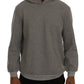 Daniele Alessandrini Gray Pullover Hodded Cotton Sweater