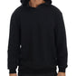 Daniele Alessandrini Black Gym Casual Hooded Cotton Sweater