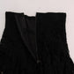 Dolce & Gabbana Black Floral Cutout Lace A-Line Skirt