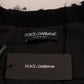 Dolce & Gabbana Black White Fringes Coat Wool Coat
