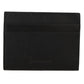 Billionaire Italian Couture Black Leather Cardholder Wallet