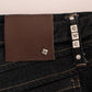 Costume National Blue Cotton Stretch Slim Fit Jeans