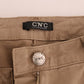 Costume National Beige Cotton Stretch Slim Fit Jeans