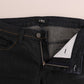Costume National Blue Cotton Stretch Slim Fit Jeans