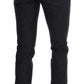 Costume National Blue Cotton Stretch Slim Fit Jeans