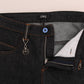 Costume National Blue Cotton Stretch Slim Fit Jeans