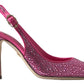 Dolce & Gabbana Pink Slingbacks Crystal Pumps Shoes