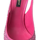 Dolce & Gabbana Pink Slingbacks Crystal Pumps Shoes