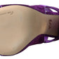 Dolce & Gabbana Purple Ankle Strap Sandals Crystal Shoes