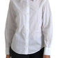 Dolce & Gabbana White Cotton Collared Long Sleeves Shirt Top