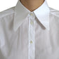 Dolce & Gabbana White Cotton Collared Long Sleeves Shirt Top
