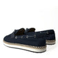 Dolce & Gabbana Navy Blue Slip On Men Moccasin Loafers Shoes