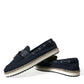 Dolce & Gabbana Navy Blue Slip On Men Moccasin Loafers Shoes