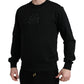 Dolce & Gabbana Black Cotton Round Neck Pullover Logo Sweater