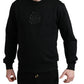 Dolce & Gabbana Black Cotton Round Neck Pullover Logo Sweater