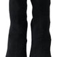 Dolce & Gabbana Black Stiletto Heel Mid Calf Women Boot Shoes