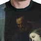 Dolce & Gabbana Multicolor Print Pullover Cotton Sweater