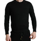 Dolce & Gabbana Black Silk Crew Neck Men Pullover Sweater