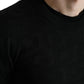 Dolce & Gabbana Black Silk Crew Neck Men Pullover Sweater