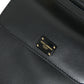 Dolce & Gabbana Black Calf Leather Logo Plaque Mini Crossbody Bag