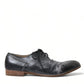 Dolce & Gabbana Black Leather Lace Up Formal Derby Dress Shoes